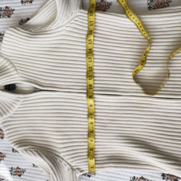 VTG Lauren Ralph Lauren Vintage Ribbed 100% Cotton Sweater Ivory Hong Kong XL - Picture 11 of 11